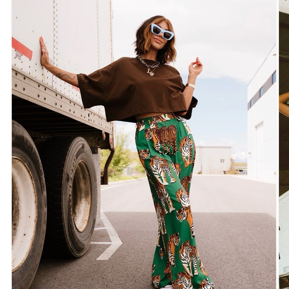 Dressed in LaLa Tiger tales pants